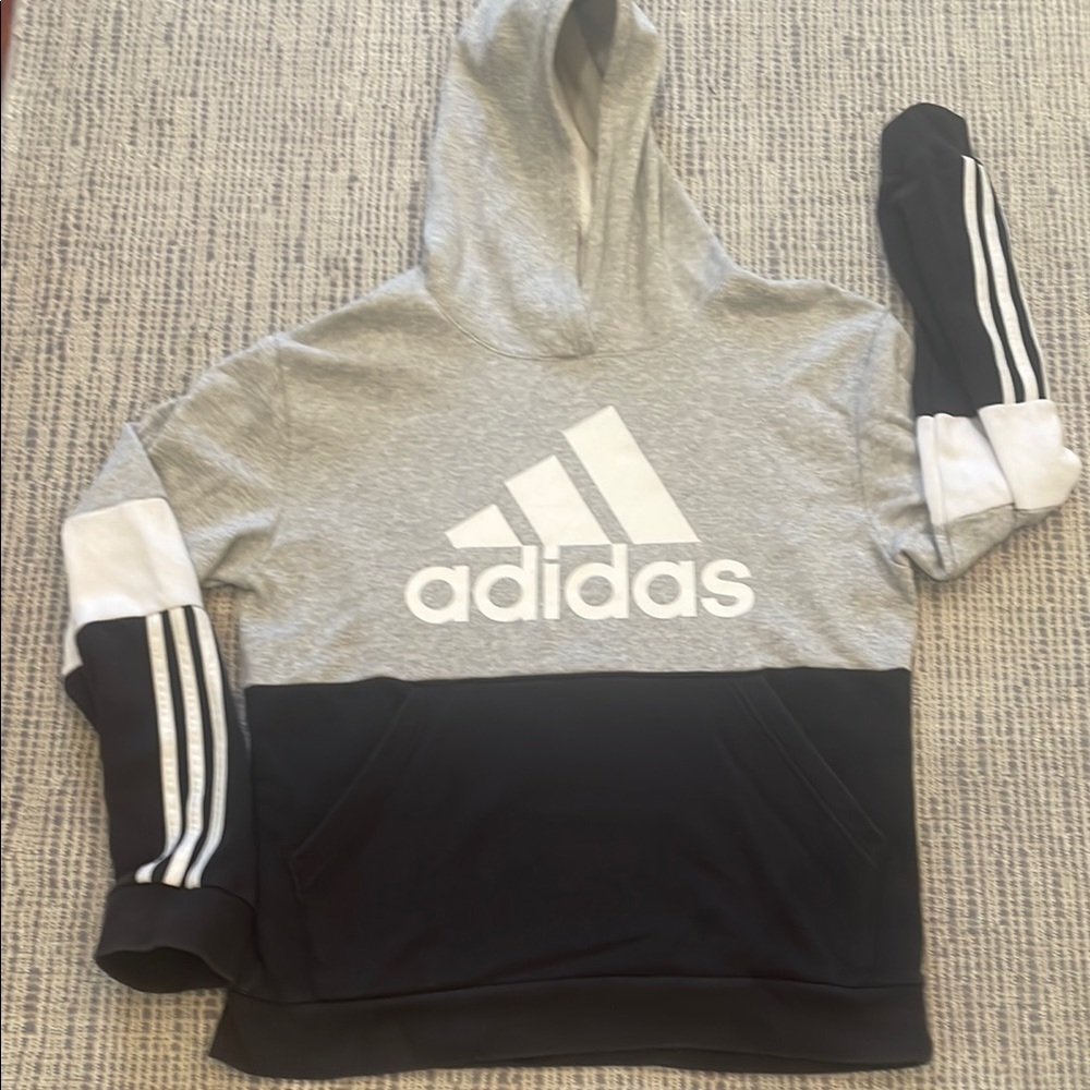 Adidas Gray and Black Womens Hoodie